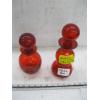 Image 1 : 2 BLENKO LIDDED RED GLASS DECANTERS