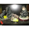 Image 3 : 5 BEAR FIGURINES - 1 HAS BROKEN EAR