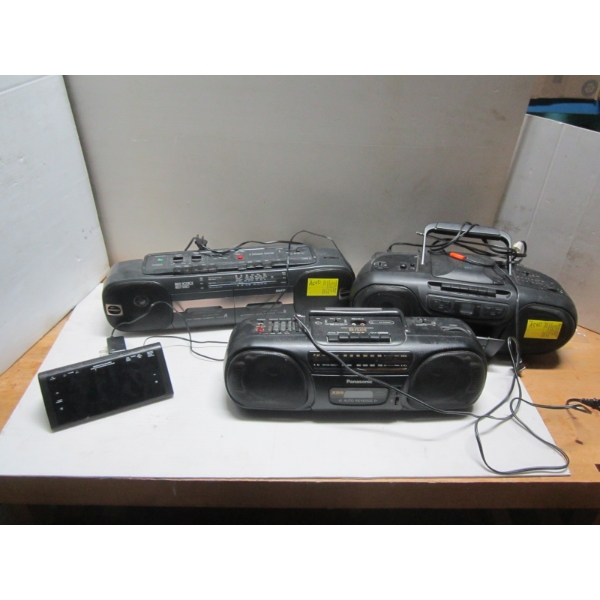 BOX OF 3 VINTAGE PORTABLE STEREOS