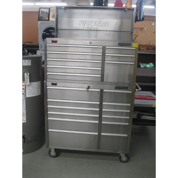 WATERLOO STAINLESS 2 PIECE TOOLBOX W/KEY