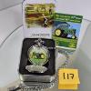 Image 4 : JOHN DEERE POCKET WATCH, BOX OF ASST'D CUFFLINKS & A DECK OF CARDS