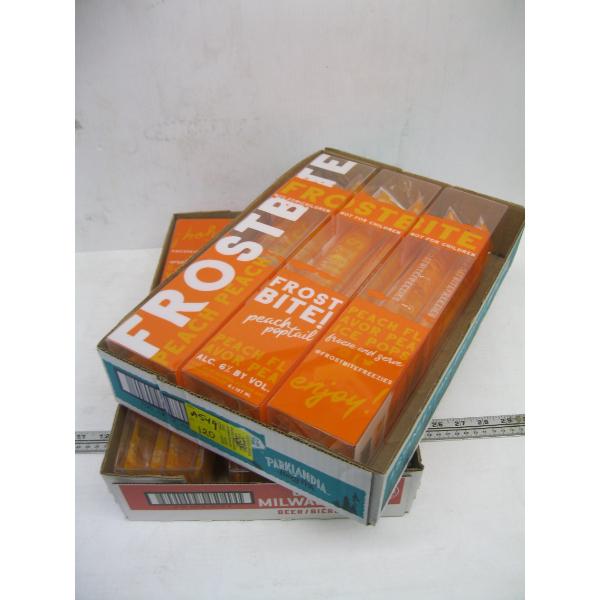6 BOXES OF FROSTBITE PEACH ALCOHOL ICE POPS