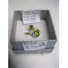 Image 2 : SILVER RING W/GREEN STONES, SZ 8 3/4