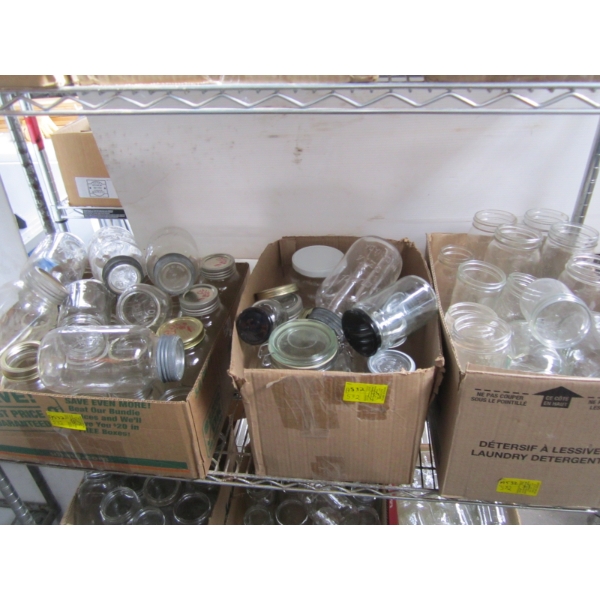 3 BOXES OF ASST. CANNING JARS