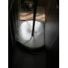 Image 2 : STAINLESS & GLASS SHADE POLE LAMP