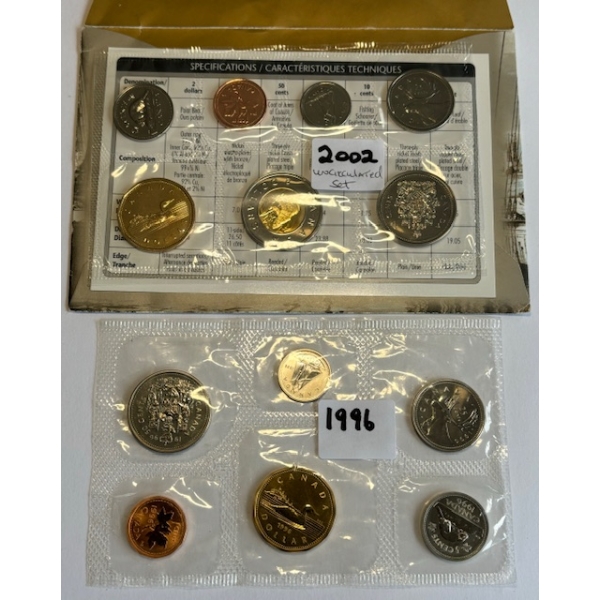 1996 COIN SET & A 2002 COIN SET