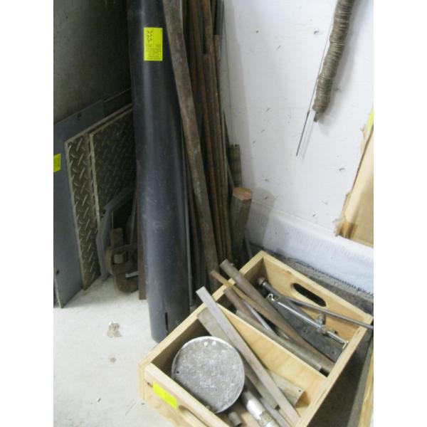 MISC. ASST. STEEL, BRASS TUBING, PIPE WRENCHES, ETC.