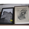 Image 1 : 2 FRAMED PRINTS BY DOUG TOPE OF WATER WHEEL & OLD BARN