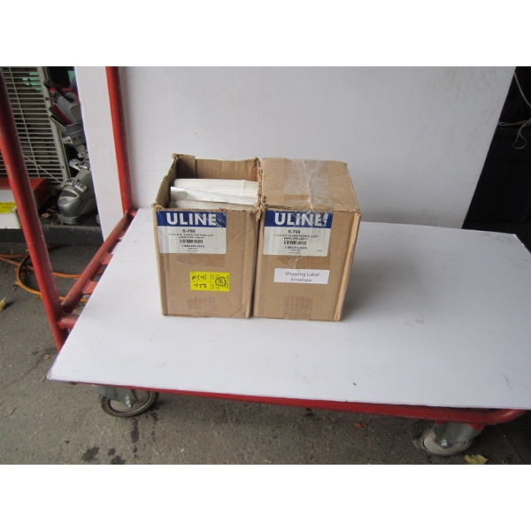 2 BOXES OF CLEAR PLASTIC PACKING SLIPS