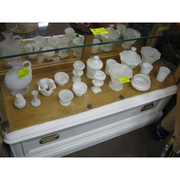 WHITE GLASS, MILK GLASS, ETC.