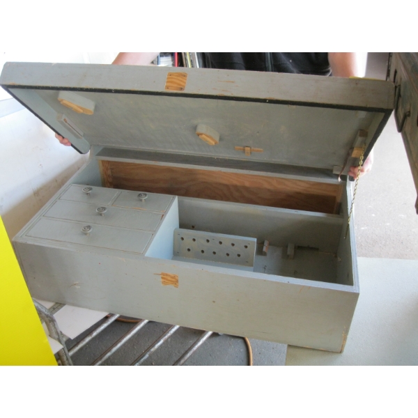 WOODEN TOOL STORAGE BOX