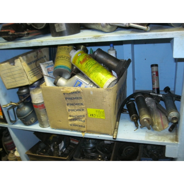 ASST. OILS, CLEANERS, MINI GREASE GUNS, ETC.