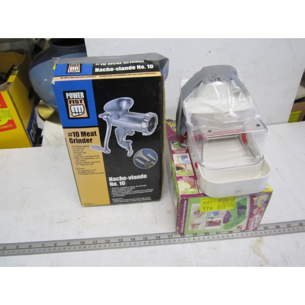 POWERFIST MEAT GRINDER, VEGGIE SLICER, ETC.