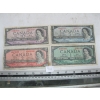 Image 1 : 1954 CDN $10, $5, $2 & $1 BILLS