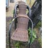 Image 1 : "AS IS" 8 RATTAN LOOK PATIO CHAIRS - NEED RE-DOING