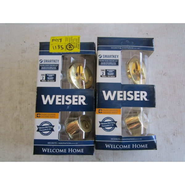 2 WEISER DEADBOLT SETS