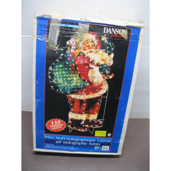 48" LIGHTED SANTA FIGURINE