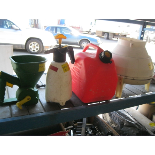 MISC. SPRAYER, FUEL CAN, FERTILIZER SPREADER, ETC.