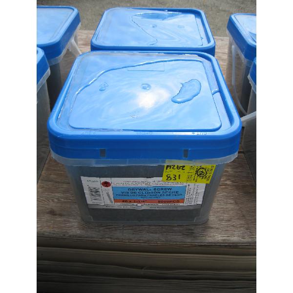 2 PAILS OF #6X1 1/4" DRYWALL SCREWS