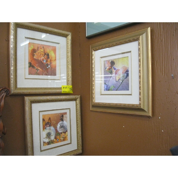 3 FRAMED FAIRY PRINTS
