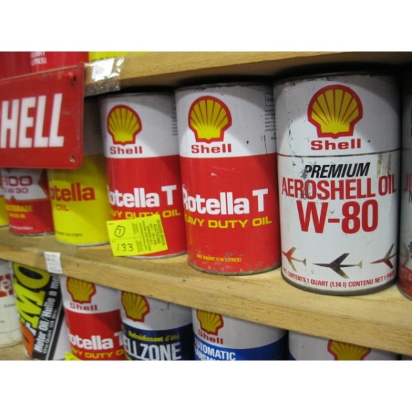6 SHELL TINS & A SHELL CUP