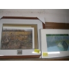 Image 1 : FRAMED PRINT OF WHITETAIL DEER W/MATCHING STAMP & ORIGINAL OF THE ROCK IN LAKE
