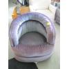 Image 1 : MAUVE UPHOLSTERED SWIVEL CHAIR
