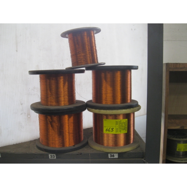 5 SPOOLS OF COPPER WIRE