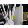 Image 5 : IKEA DESK W/4 DRAWER CABINET, ADJUSTABLE HEIGHT SAWHORSE STANDS & DESK TOP