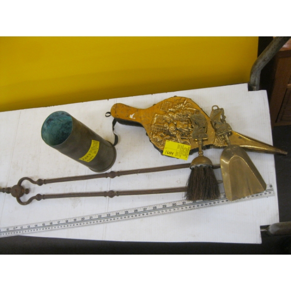 BRASS SHELL CASING, BILLOWS, ETC.