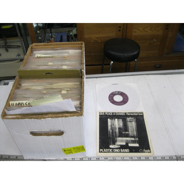 BOX W/ASST. BEATLES 45RPM RECORD COLLECTION