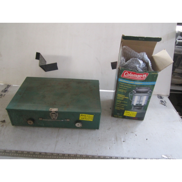 COLEMAN CAMP STOVE & RECHARGEABLE LANTERN