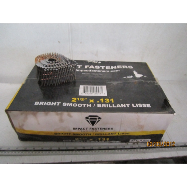 CASE OF 2 1/2" COIL AIR NAILS