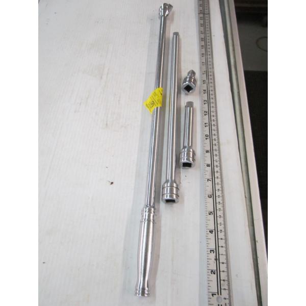 SNAP ON SWING BAR & 3 - 1/2" DRIVE EXTENSIONS