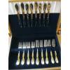 Image 2 : SET OF ONEIDA CUTLERY - SILVER W/GOLD SWIRL