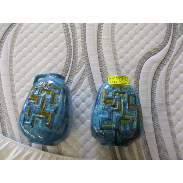 PAIR OF WEST GERMAN MCM POTTERY VASES