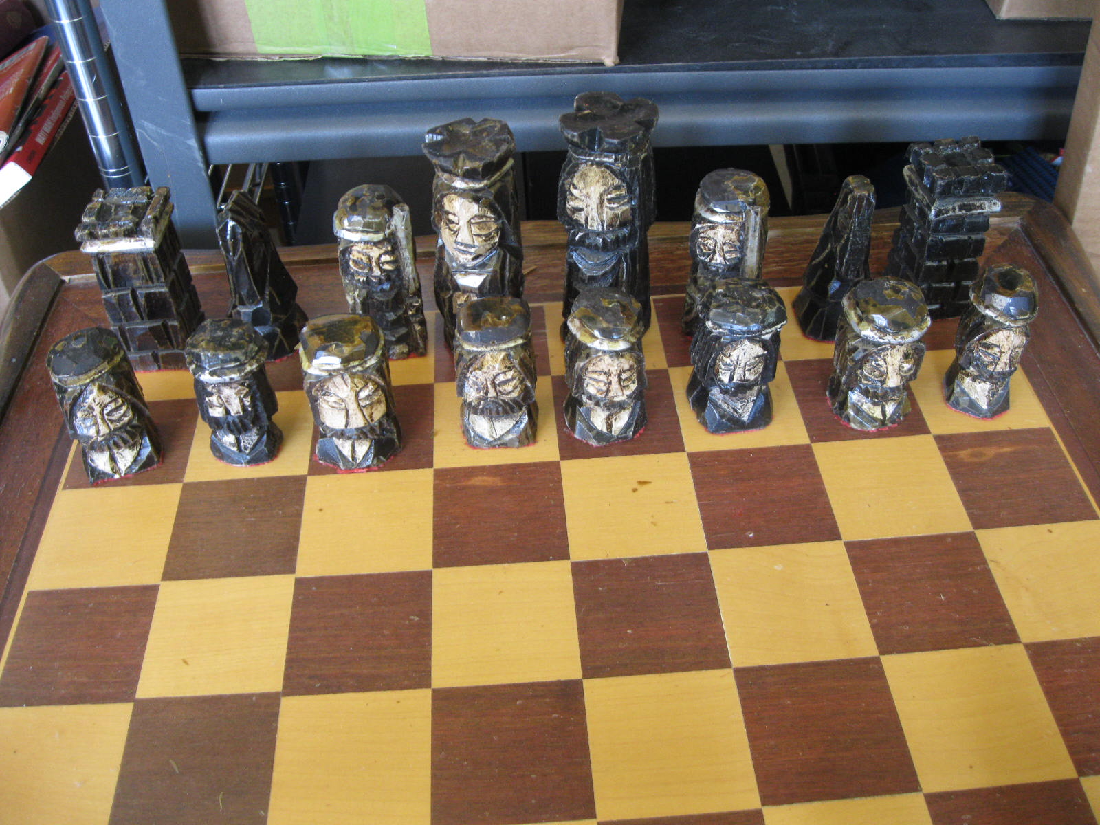Gl Chess Set LG. CHESS SET W/PIECES IN DRAWERS