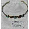 Image 1 : STERLING SILVER .925 BRACELET W/RED & BLUE STONES, 5.5G