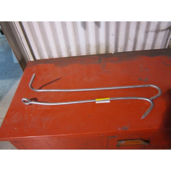 2 SS MEAT HOOKS