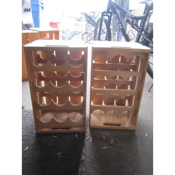 2 - WOODEN WINE BOXES/RACKS