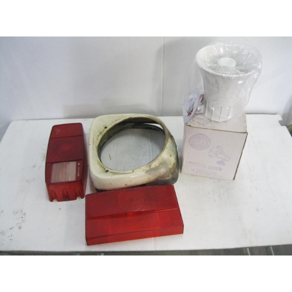 MISC. CAR PARTS, SIREN SPEAKER, ETC.