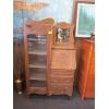Image 1 : OAK SIDE BY SIDE SECRETARIAT DESK & BOOKCASE W/DROP FRONT