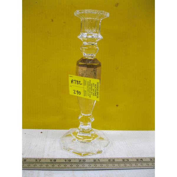 MOSERS 24KT GOLD RIM CRYSTAL CANDLEHOLDER