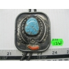 Image 1 : SILVER, TURQUOISE & CORAL NAVAJO NECKTIE