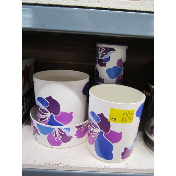 PURPLE & PINK TUPPERWARE CONTAINERS