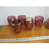 Image 2 : PINK & GOLD DECANTER & 5 GLASSES