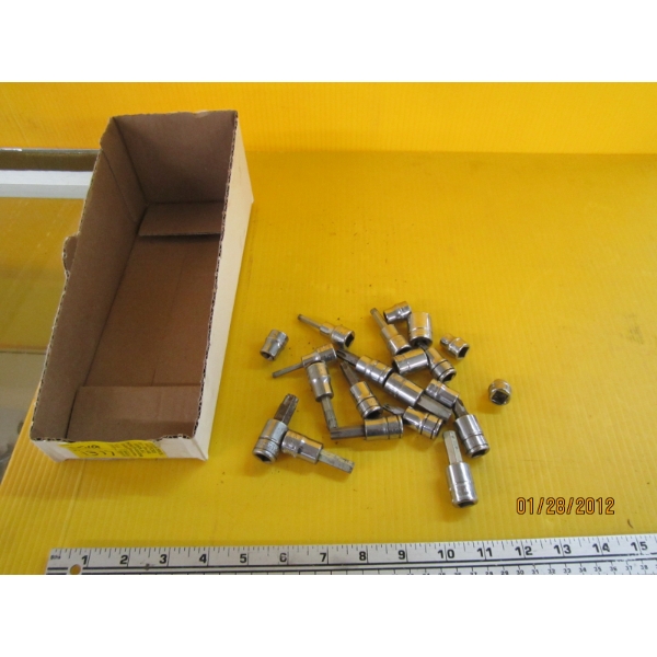 SM. BOX OF 1/2" SNAP ON ALLEN KEY & PRECISION RATCHET BITS