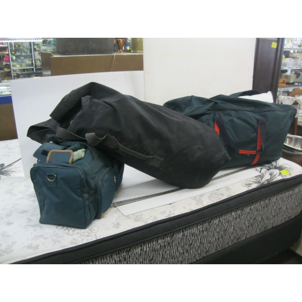BAG W/ASST. SLEEPING BAG, TOWELS, ETC.
