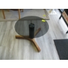 Image 1 : GLASS TOP WOOD BASED OCCASIONAL TABLE