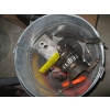 Image 1 : GALVANIZED PAIL W/ASST. TOOLS: ALLAN KEYS, CUTOFF DISC, TAPE MEASURE, ETC.